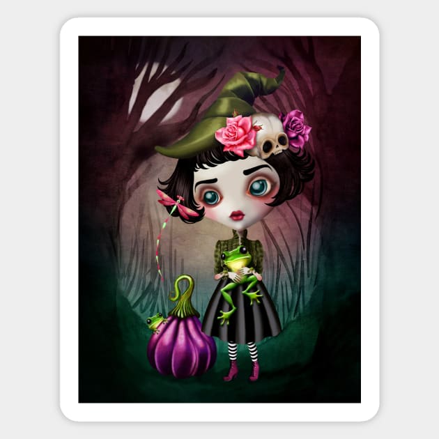 Fairuza, the Little Witch Sticker by sandygrafik